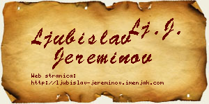 Ljubislav Jereminov vizit kartica